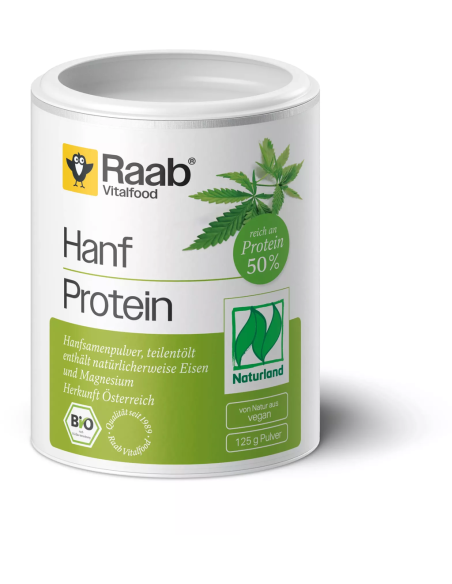 Proteína de Cáñamo Bio 125g Raab Vitalfood  Nutrición Pura