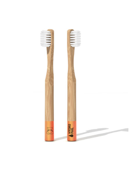 Cepillo de dientes infantil bambú naranja con ratón Hydrophil