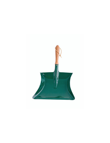 Recogedor metálico verde 42 cm Redecker resistente y práctico