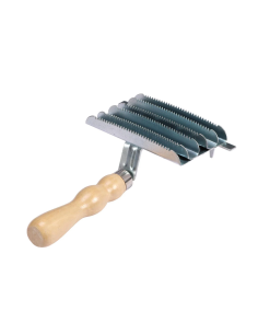 Vertedor para aceitera acero inoxidable y madera olivo 9,5 cm