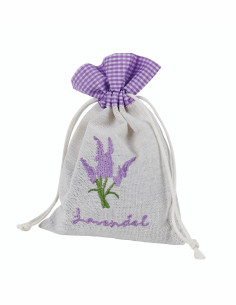 Flores de lavanda en bolsa de lino Redecker, aroma natural