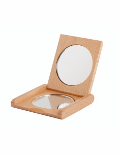 Espejo de bolsillo madera 5 cm Redecker elegante y práctico