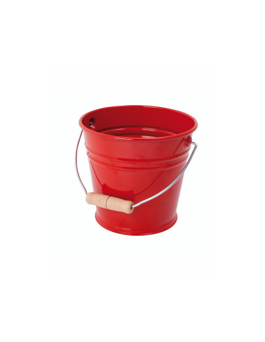 Cubo de arena rojo para niños 15,5 cm Redecker