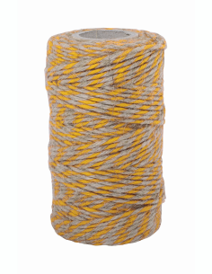 Hilo de lino amarillo natural 55m Redecker resistente y duradero