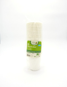Vasos 20cl 100% Compostables Ecodis - Pack 25 unidades