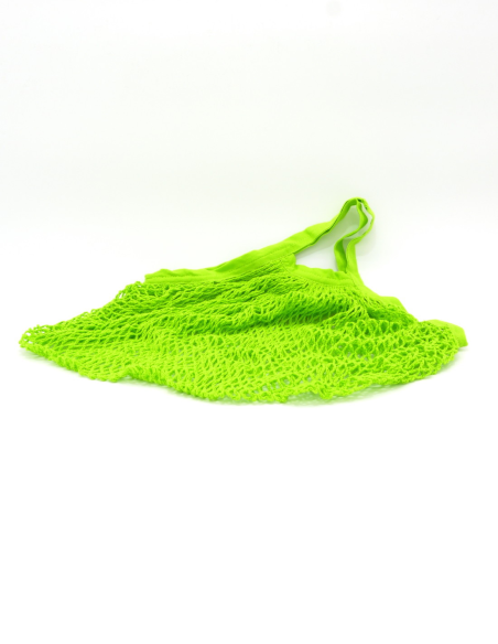 Bolsa malla verde algodón bio Ecodis, ecológica y resistente