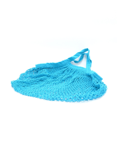 Bolsa malla turquesa de algodón orgánico Ecodis ecológica