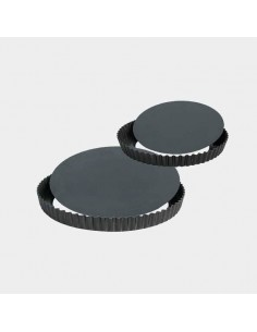 Molde redondo rizado De Buyer hierro azul Ø 30 cm para tartas