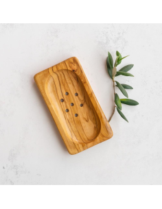 Jabonera de madera de olivo 12.5x8.5 cm PENC Anaé