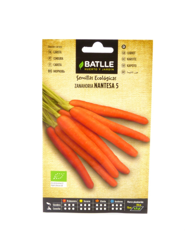 Semillas Zanahoria Nantesa Batlle  Calidad y Germinación Garantizada