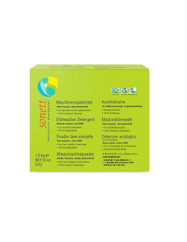 Lavavajillas en polvo Sonett 1,5Kg ecológico y eficaz