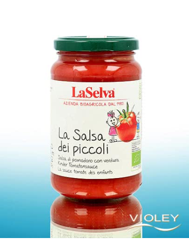 Salsa de Tomate para Niños Laselva 340g  Sabor Suave
