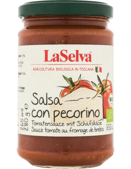 Salsa de Tomate con Queso Pecorino Laselva 280g Gourmet