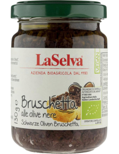 Bruschetta de aceituna negra Laselva 130g  Sabor auténtico