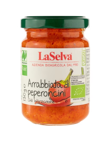 Salsa Arrabiata de Chili Laselva 130g  Picante y Auténtica