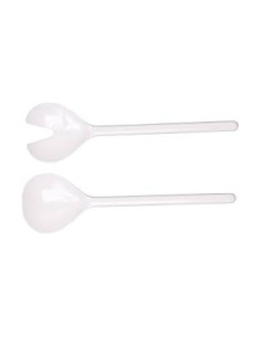 Cubierto de ensalada bioplástico 21cm blanco Biodora