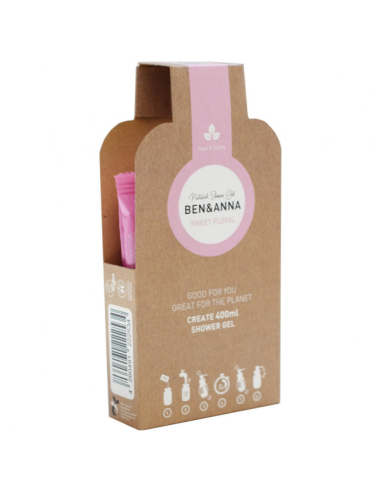 Gel de ducha Sweet Floral Ben&Anna 2x20g, 400ml natural