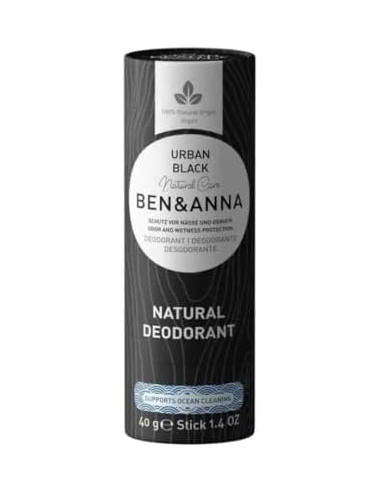 Desodorante Urban Black Ben&Anna 40g sin plástico, ecofriendly