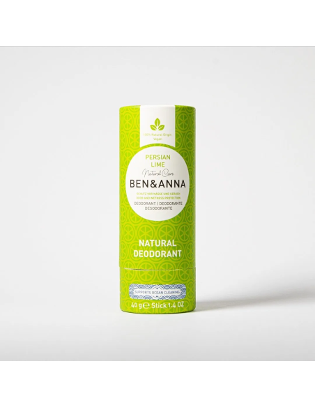 Desodorante Persian Lime 40g Ben&Anna sin plástico, eco-friendly