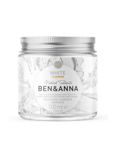 Dentífrico White Ben&Anna 100ml con flúor en tarro de cristal