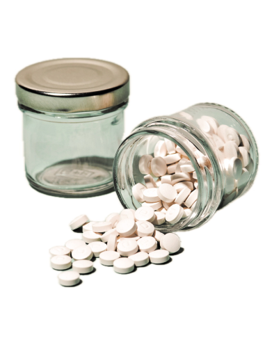 Tarro de vidrio Denttabs 72ml  Envase ecológico y práctico