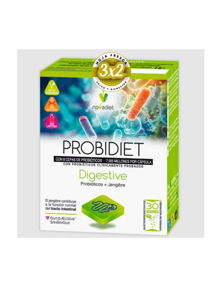 Pack 3x2 Probidiet Digestive 30 cápsulas Novadiet eficaz