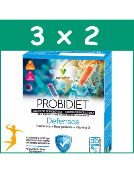 Pack 3x2 Probidiet Defensas 30 cápsulas Novadiet eficaz