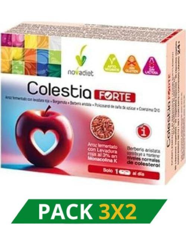 Pack 3x2 Colestia Forte 60 cápsulas vegetales Novadiet