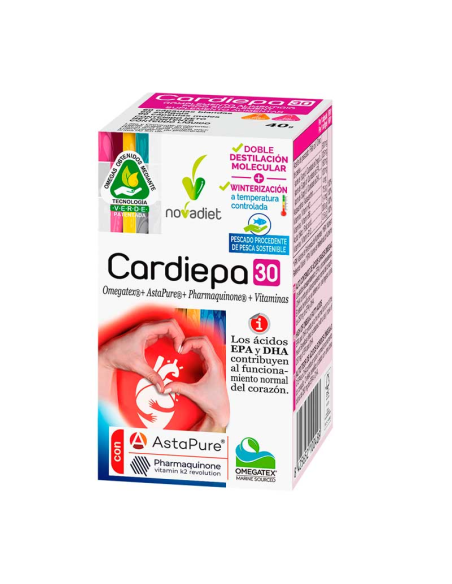 Cardiepa 30 cápsulas blandas Novadiet para tu bienestar