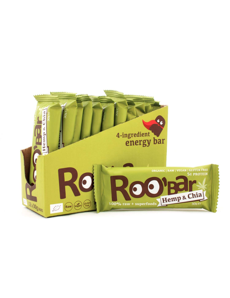 Pack 20 Barritas Bio de Cáñamo Roo'Bar 20 x 30 g