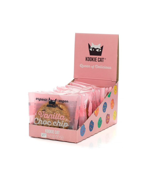 Pack 12 Galletas Bio Vainilla y Chocolate Kookiecat 50g