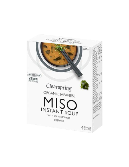 Pack 8 Uds Sopa Miso Bio Instantánea con Algas Clearspring