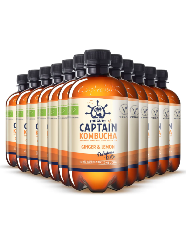 Pack 12 Uds Jengibre y Limón Bio 400 ml Captain Natural