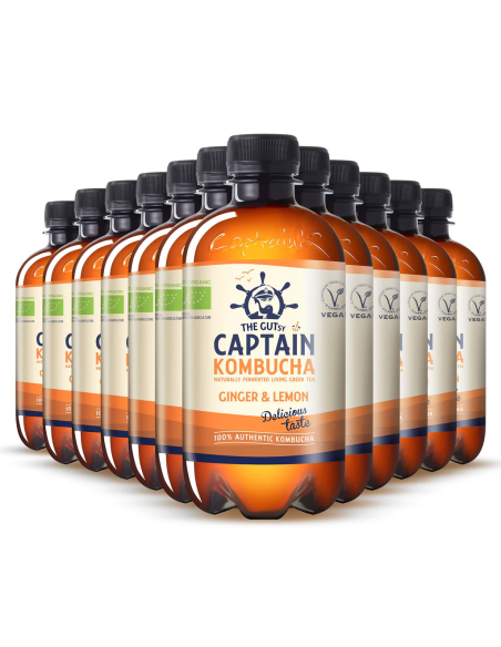 Pack 12 Uds Jengibre y Limón Bio 400 ml Captain Natural