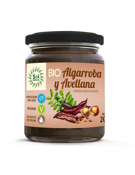 Pack 6 Uds. Crema De Algarroba Y Avellana Bio 200 g  de Solnatural