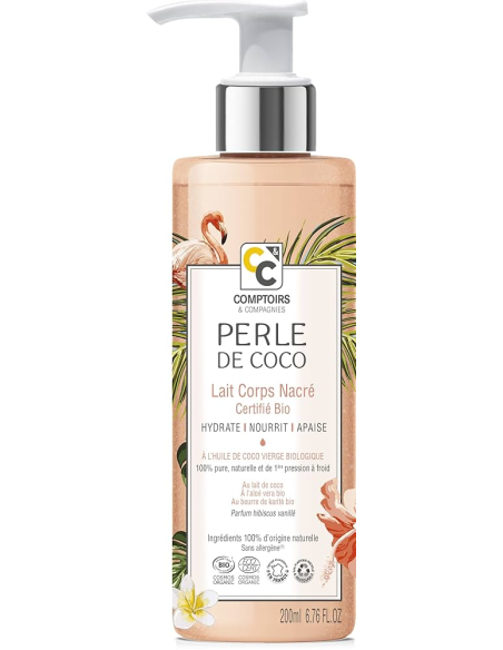 Leche Corporal Nacarada Perle De Coco - Certificada Cosmos Ecologico 200Ml de Comptoirs & Compagnies