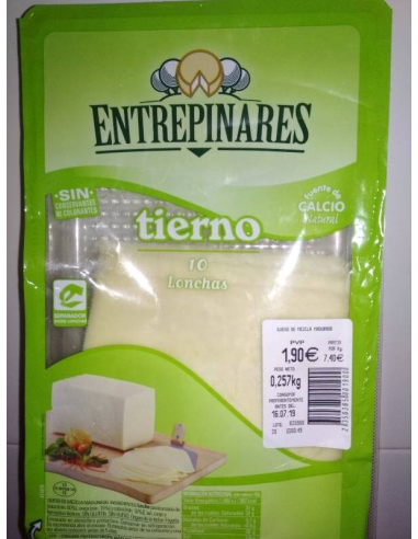 Queso tierno lonchas