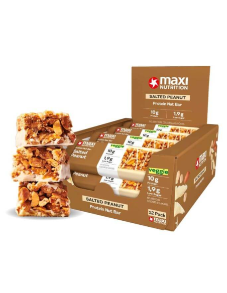 Protein Nut Bars Salted Peanut 46G X 12Ud de Maxinutrition