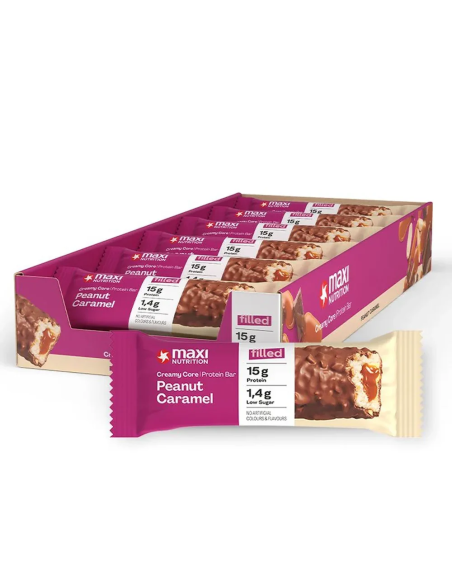 Creamy Core Bars Peanut Caramel 45G X 12Ud de Maxinutrition