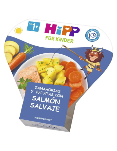 Pack 6 Uds Zanahorias, Patatas y Salmón Salvaje Hipp 250g