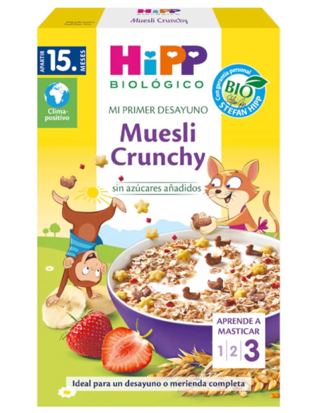 Pack 6 Muesli Crunchy Bio Hipp 200 g - Desayuno Saludable