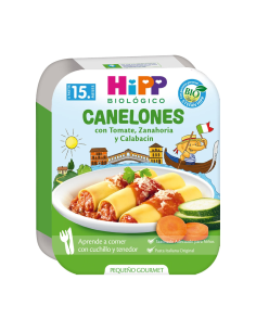 Canelones Con Tomate, Zanahoria Y Calabacín Bio 250 g  de Hipp