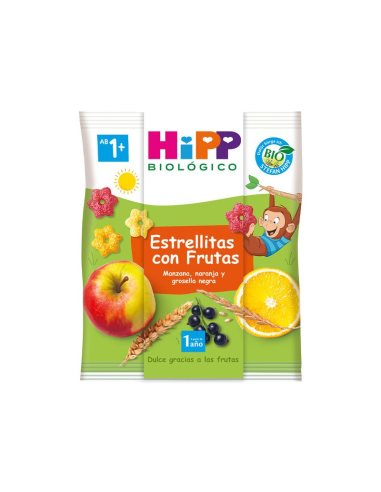 Pack 9 Uds Estrellitas Bio con Frutas Hipp 30 g Saludables