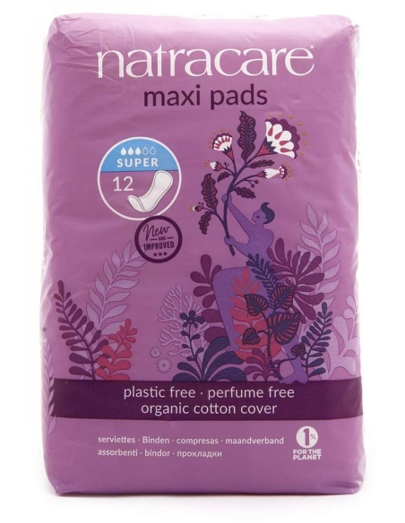 Pack 12 Compresas Regulares Natracare 14 unidades cada una