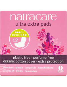 Pack 12 Uds. Compresa Ultra Extra Regular C/Alas 12/u  de Natracare
