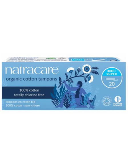 Pack 20 Uds. Tampón Regular Sin Aplicador 10/u  de Natracare