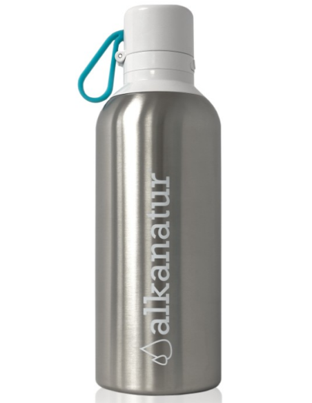 Botella Filtradora Metálica Alkanatur GO  Agua Pura Siempre
