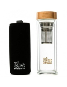 Botella Bbo15-  Negro Infusionador  400 Ml de Irisana