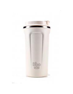 Vaso Bbo19 Blanco  Termo Acero Inoxidable  450 Ml de Irisana