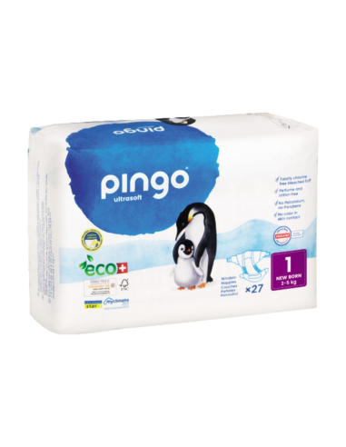Pañales Bio T1 Recién Nacido 2-5 kg Pingo 27 unidades